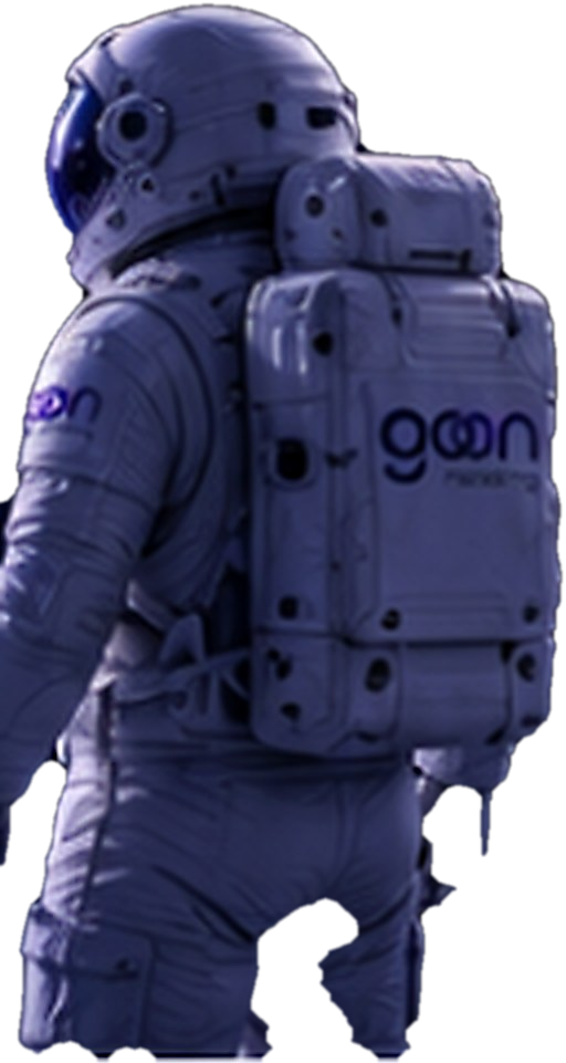 Astronauta da GoOn observando o funil de crescimento